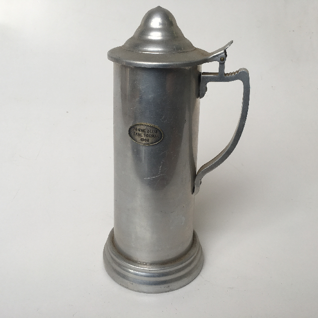 BEER STEIN, Large Metal w Lid